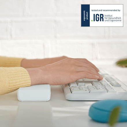 Leitz-Ergo-Cosy-poggiapolso-Grigio--Leitz-Cosy-Adjustable-Keyboard-Wrist-Rest-Light-Grey----Versione-UK