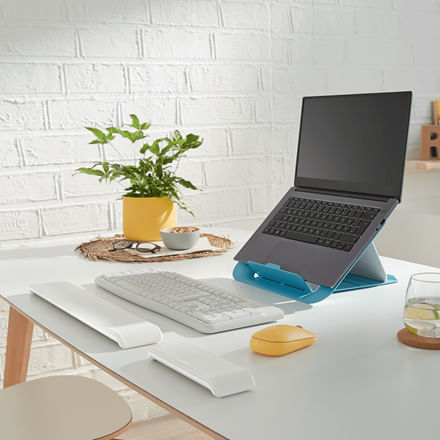 Leitz-Ergo-Cosy-poggiapolso-Grigio--Leitz-Cosy-Adjustable-Keyboard-Wrist-Rest-Light-Grey----Versione-UK