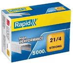 Scatola-Rapid-da-5000-Graffette-21-4---Bordo-Rinforzato-Zincato---Bullone-4-mm