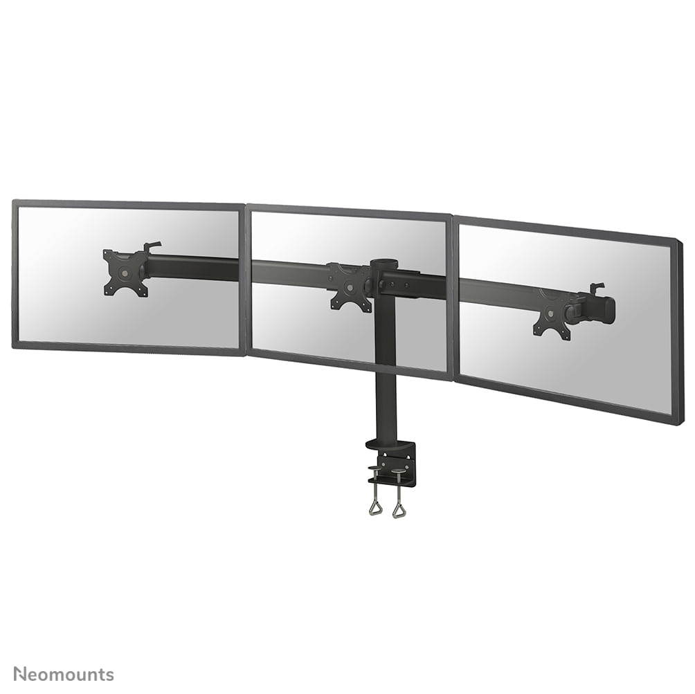 Neomounts 10-27 inch - Flat screen desk mount for 3 screens (Clamp)