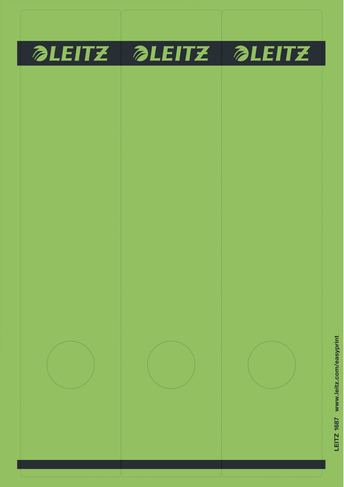 Leitz 16870055 etichetta autoadesiva Rettangolo Verde 75 pz