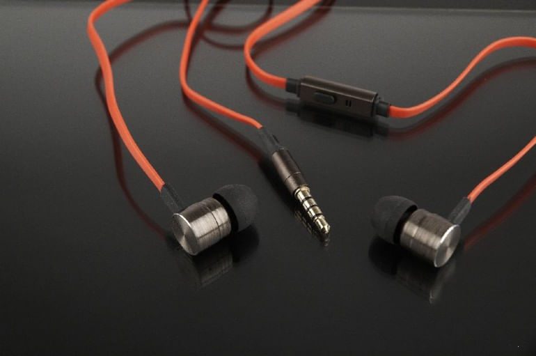 GMB-Audio Gembird MHS-EP-LHR cuffia e auricolare Cuffie Cablato In-ear Musica e Chiamate Nero, Arancione