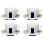 Lavazza set 4 tazze da cappuccino o latte macchiato con piattino