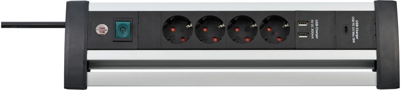 Brennenstuhl-1394000544-prolunghe-e-multiple-18-m-4-presa-e--AC-Interno-Nero-Argento