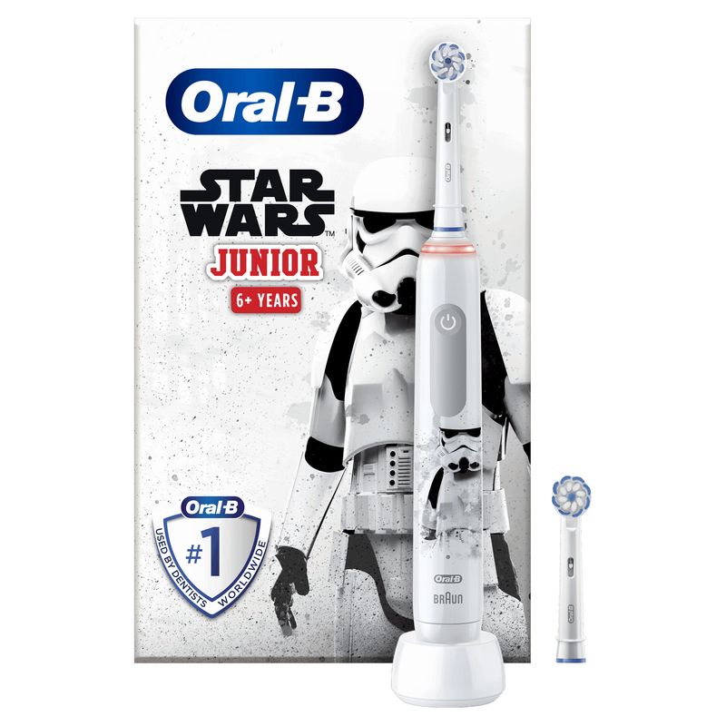 Oral-B-Junior-Spazzolino-Elettrico-Ricaricabile-Star-Wars--6-Anni-2-Testine-1-Spazzolino