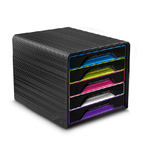 CEP-Cassettiera-Smoove---36-x-288-x-27-cm---5-cassetti-standard---nero-multicolore---Cep