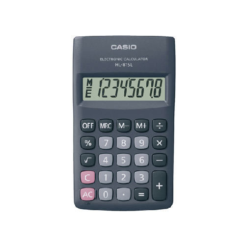 CASIO-Calcolatrice-tascabile-HL---815L-BL---8-cifre---grigio---Casio