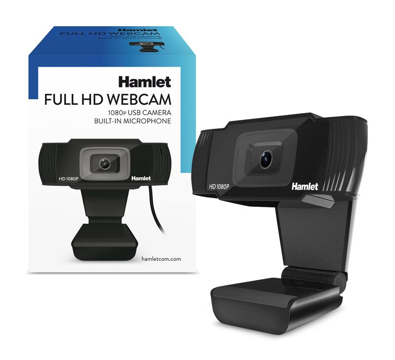 Hamlet-HWCAM1080-webcam-2-MP-1920-x-1080-Pixel-USB-2.0-Nero