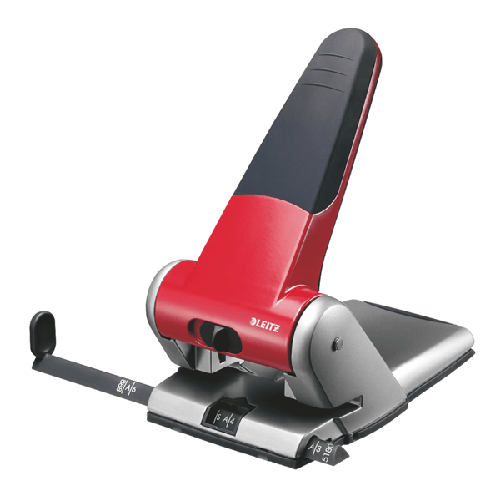 LEITZ-Perforatore-5180---passo-8-cm---max-65-fogli---2-fori---rosso---Leitz