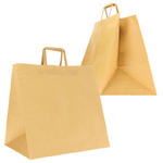 Mainetti Bags Shoppers Flat maxi plus - 40 x 35 x 35 cm - carta kraft - avana - Mainetti Bags - conf. 100 pezzi