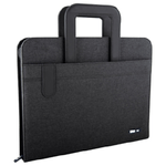 City Time Portablocco Flap - con manici - tessuto - nero - A4 - City Time