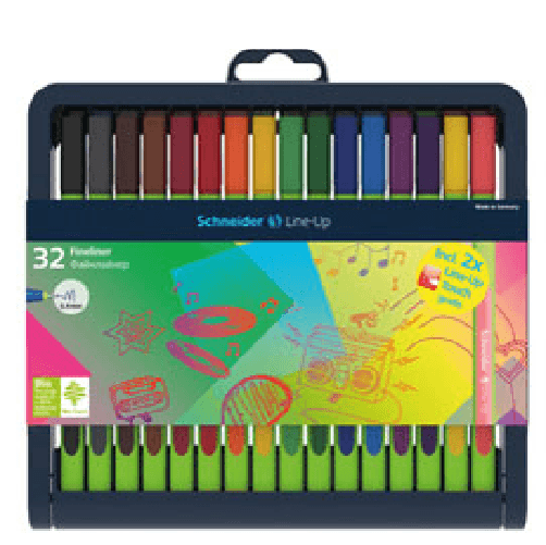 SCHNEIDER-Fineliner-Line-Up---punta-04mm---colori-assortiti---Schneider---astuccio-32-colori