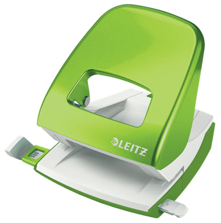 LEITZ-Perforatore-5008-New-NeXXt-WOW---passo-8-cm---max-30-fogli---2-fori---verde-lime---Leitz