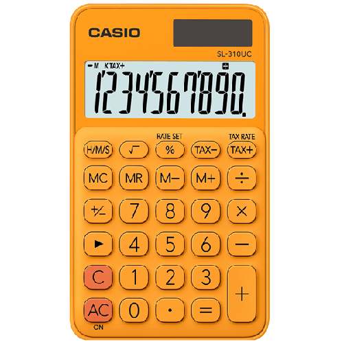 CASIO-Calcolatrice-tascabile-SL-310UC---10-cifre---arancio---Casio