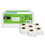 DYMO Rotolo etichette per Indirizzi - 25 x 54 mm - bianco - Dymo - value pack 6 pezzi