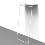 ALBA Stand appendiabiti Art - 85 x 57 x 165 cm - bianco - Alba