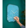 LEITZ-Orologio-da-parete-Cosy---silenzioso---vetro---blu---Leitz