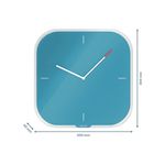 LEITZ-Orologio-da-parete-Cosy---silenzioso---vetro---blu---Leitz