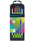 SCHNEIDER Fineliner Line-Up - punta 0,4mm - colori assortiti - Schneider - astuccio 4 colori