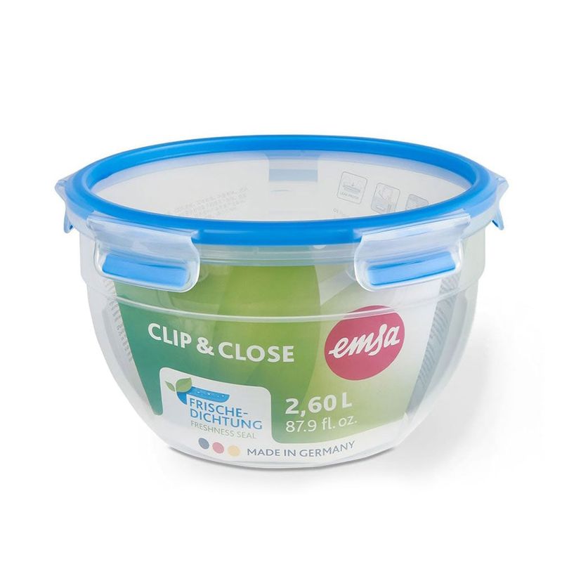 EMSA-CLIP---CLOSE-N1011400-recipiente-per-cibo-Rotondo-Contenitore-26-L-Blu-Trasparente-1-pz