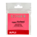 Blocco note Apli Sticky Notes 75x75 mm 75 fogli - 3 colori fluorescenti assortiti - Ultra adesivo - Colori assortiti