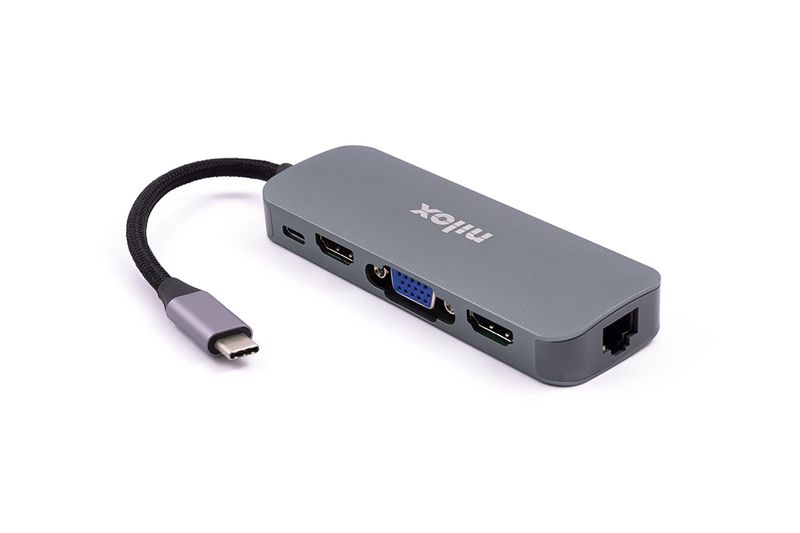 Nilox-DOCKING-STAT-HDMI-VGA-PD-ETH-3USB-USB-3.2-Gen-1--3.1-Gen-1--Type-C-Alluminio