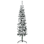 vidaXL Albero Natale Artificiale Sottile a Metà Neve Fioccata 150 cm