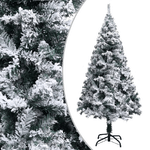 Albero di Natale Artificiale Fiocchi di Neve Verde 150 cm PVC