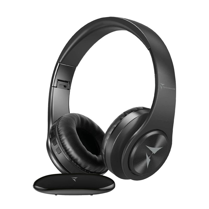 Techmade-TM-YH690-cuffia-e-auricolare-Cuffie-Wireless-A-Padiglione-Musica-Giornaliera-Nero