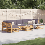 vidaXL Set Salotto da Giardino 8 pz con Cuscini Legno Massello Acacia