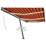 vidaXL Tenda Automatica Sensore Vento e LED 600x350 cm Arancio Marrone