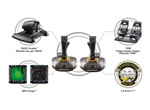 Thrustmaster-T.16000M-FCS-SPACE-SIM-DUO-Nero-Arancione-USB-Joystick-Analogico-Digitale-PC