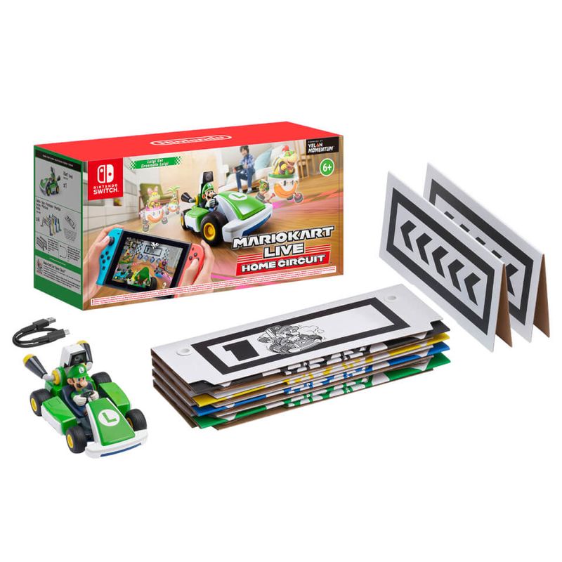 Nintendo-Mario-Kart-Live--Home-Circuit-Luigi-Set-modellino-radiocomandato--RC--Ideali-alla-guida-Motore-elettrico