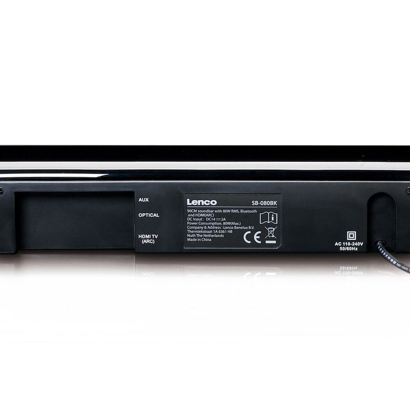 Lenco-SB-080BK-altoparlante-soundbar-Nero-2.1-canali-80-W