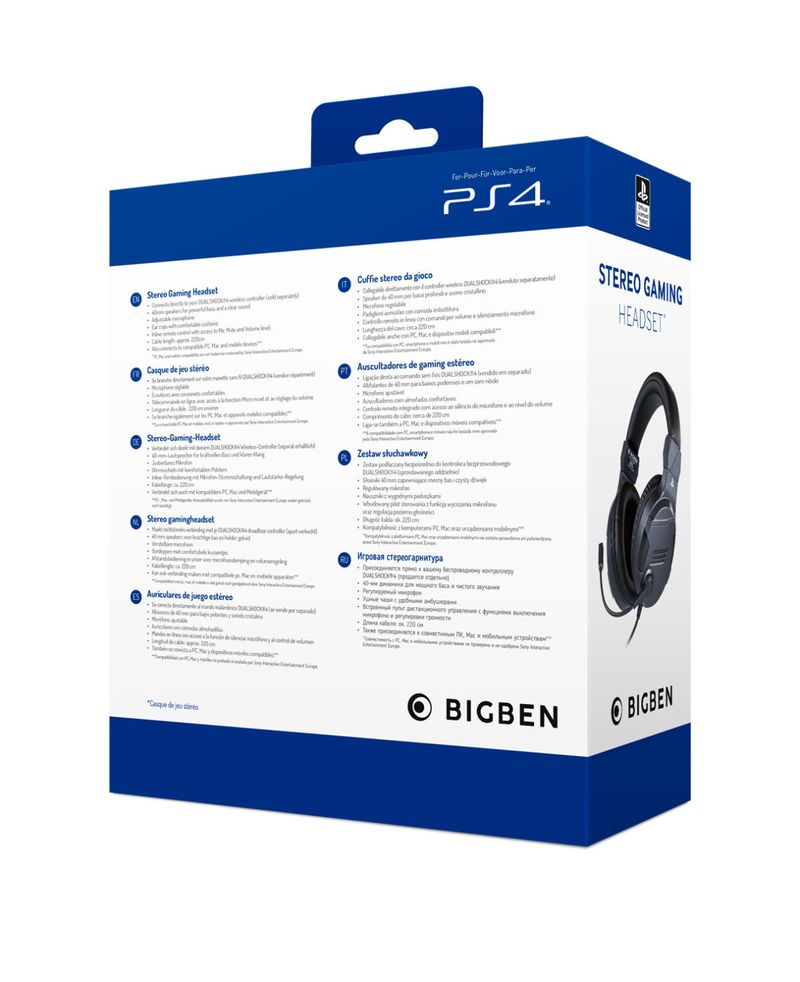 BIG-BEN-PS4OFHEADSETV3TITAN-cuffia-e-auricolare-Padiglione-auricolare-Connettore-3.5-mm-Titanio