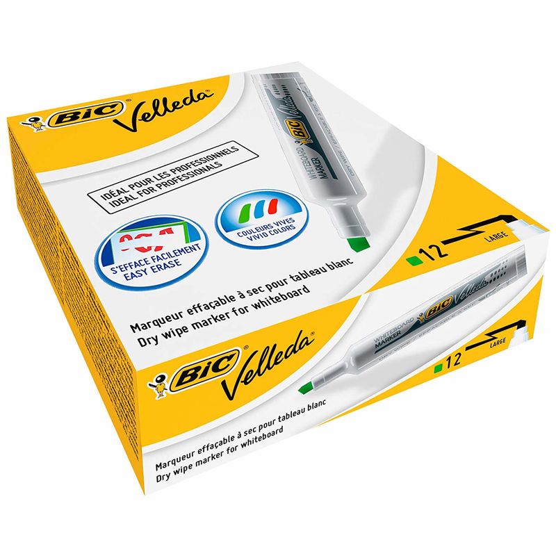 BIC-Velleda-1791-evidenziatore-12-pezzo-i--Punta-smussata-Verde