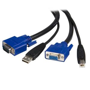 StarTech.com Cavo per commuttatore KVM 2 in 1 VGA e USB - Cavo Switch KVM per USB e VGA da 1,8m