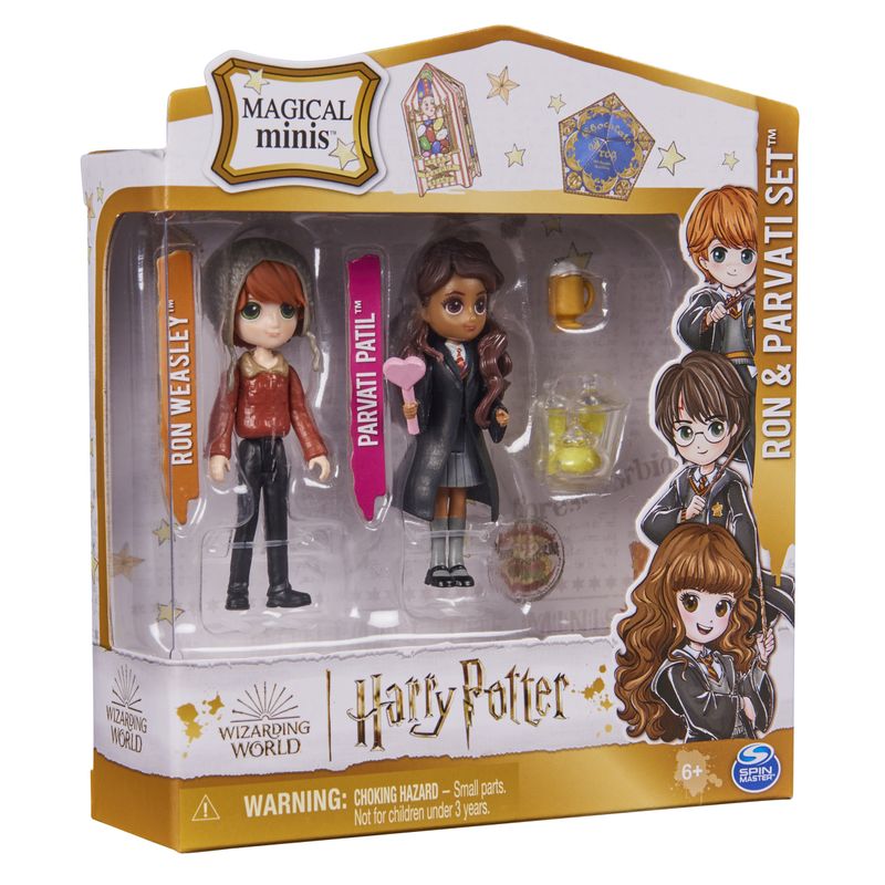 Wizarding-World---Set-Amicizia-con-personaggi-Ron-Weasley-e-Cali-Patil---Bambole-da-7.5cm---2-accessori---Giocattoli-per-bambini-dai-6-anni-in-su