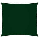 vidaXL Vela Parasole in Tela Oxford Quadrata 2x2 m Verde Scuro