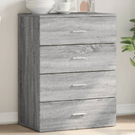 vidaXL Credenza Grigio Sonoma 60x39x80 cm in Legno Multistrato