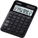 Casio Piccola calcolatrice da tavolo Casio MS-20UC - Schermo LCD a 12 cifre - Alimentazione solare e a batteria