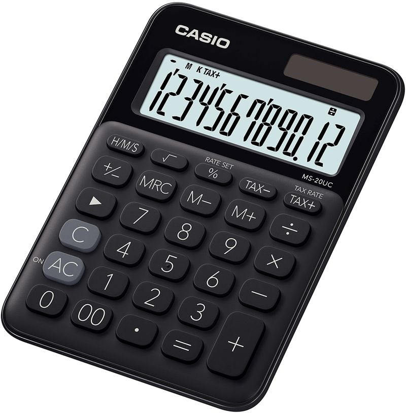 Casio-MS-20UC-BK-calcolatrice-Desktop-Calcolatrice-di-base-Nero