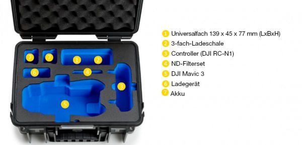 B-W-3000-O-MAVIC3-custodia-per-drone-con-telecamera-Custodia-rigida-Arancione-Polipropilene--PP-