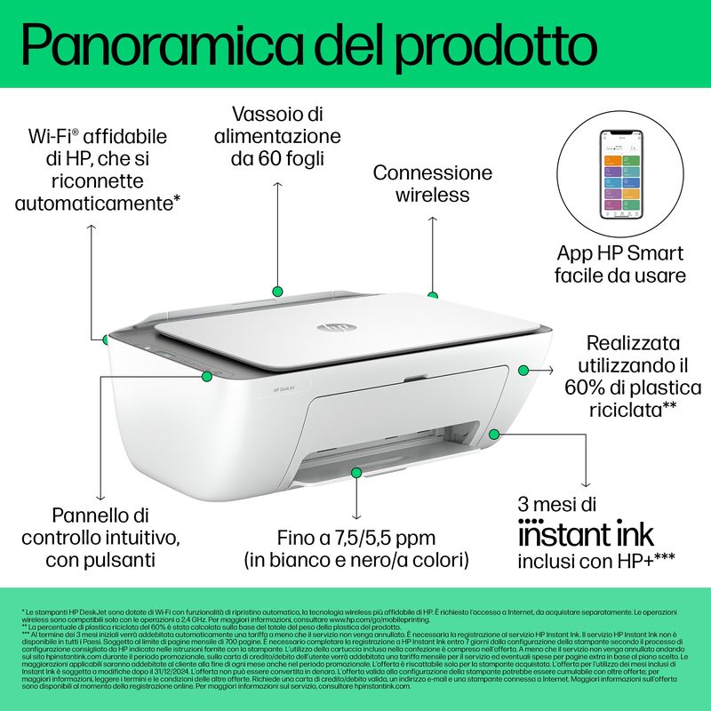 HP-DeskJet-Stampante-multifunzione-2820e-Colore-Stampante-per-Casa-Stampa-copia-scansione-scansione-verso-PDF