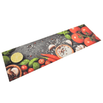 vidaXL Tappeto da Cucina Lavabile Verdure 45x150 cm Velluto