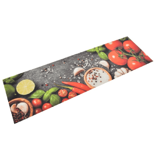 vidaXL-Tappeto-da-Cucina-Lavabile-Verdure-45x150-cm-Velluto