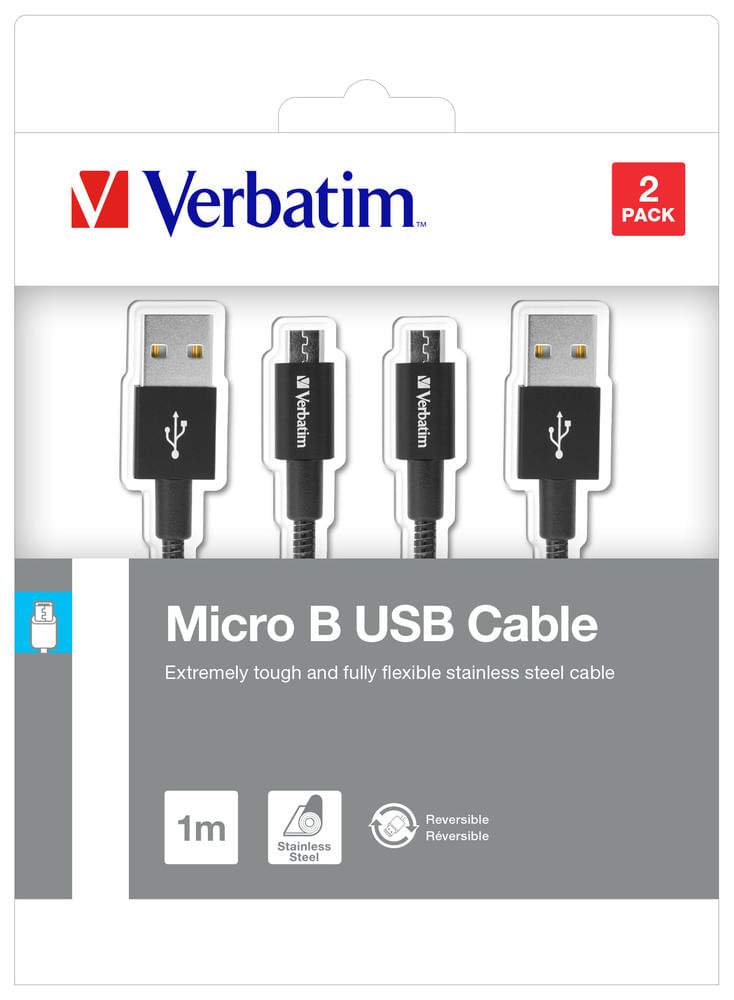 Verbatim-48874-cavo-USB-1-m-USB-3.2-Gen-1--3.1-Gen-1--Micro-USB-A-USB-A-Nero