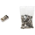 Link Confezione 100 Connettori 8 Poli Cat 6 Utp non Schermato Rj45 Contatti Dorati 50 Micron per Cavo Flessibile Dati e Poe