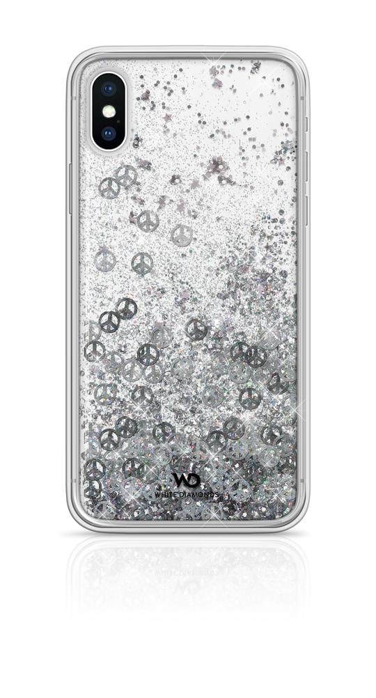 White-Diamonds-Sparkle-custodia-per-cellulare-147-cm--5.8---Cover-Argento-Trasparente