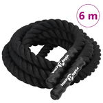 vidaXL Corda da Allenamento Nera 6 m 4,5 kg in Poliestere